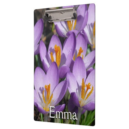 Sonnige Lila Kreuze Klemmbrett (Links)