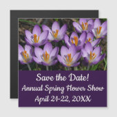 Sonnige Lila Kreuze Magnetkarte (Vorne/Hinten)