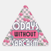 Sonnige Mama 0 Tage ohne Sarcasm Dreieckiger Aufkleber (Vorderseite)