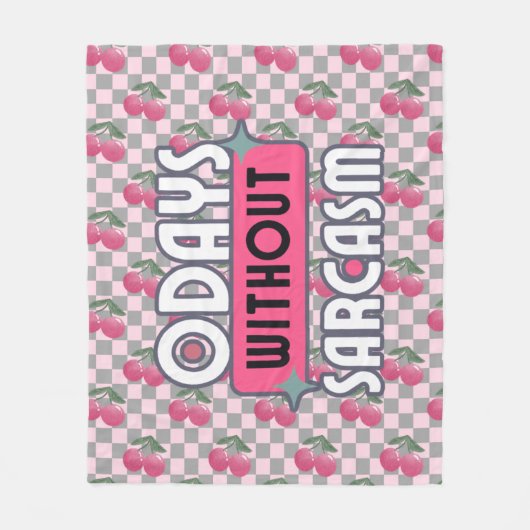 Sonnige Mama 0 Tage ohne Sarcasm Fleecedecke (Vorderseite)