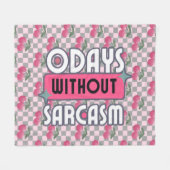Sonnige Mama 0 Tage ohne Sarcasm Fleecedecke (Vorderseite (Horizontal))