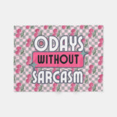 Sonnige Mama 0 Tage ohne Sarcasm Fleecedecke (Vorderseite (Horizontal))