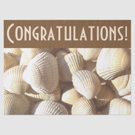 Sonnige Muscheln Sammlung Gratulationen Seidenpapier (Vorderseite)