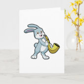 Sonnige Musik mit Saxophon Karte (Gelbe Blume)