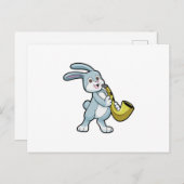 Sonnige Musik mit Saxophon Postkarte (Vorne/Hinten)