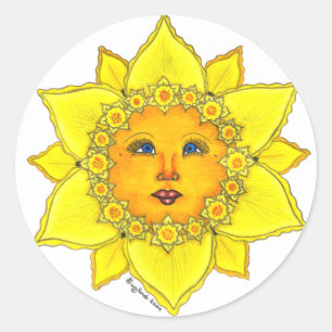 Sonnige Narzisse - Aufkleber