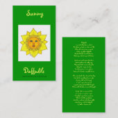 Sonnige Narzissen-Reihe #4 Visitenkarte (Vorne/Hinten)