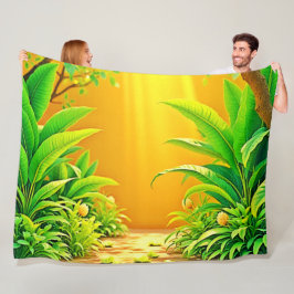 Sonnige Natur Wandern Fleecedecke