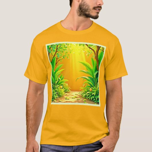 Sonnige Natur Wandern T-Shirt (Vorderseite)