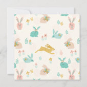 Sonnige Ohren in Frühlingsblumen Einladung (Rückseite)