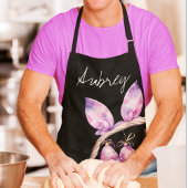 Sonnige Ohren und Eier auf einem Blueskorb Schürze