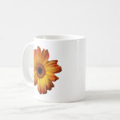 Sonnige Orange gerbera Blume Blüte Kaffeetasse (Vorderseite Links)