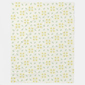 Sonnige Pastell-Daisy Fleecedecke (Vorderseite)