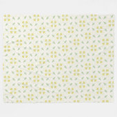 Sonnige Pastell-Daisy Fleecedecke (Vorderseite (Horizontal))
