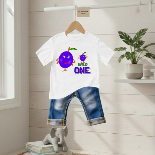 Sonnige Pflaumen Baby T-shirt