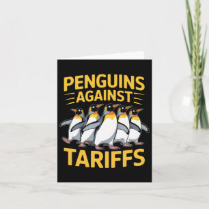 Sonnige Pinguine gegen den Tag der Zollbefreiung Karte