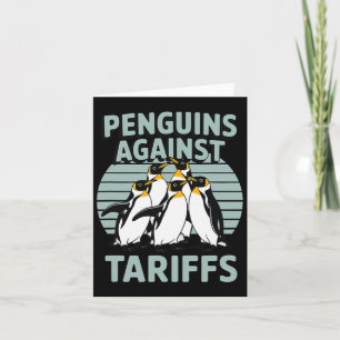 Sonnige Pinguine gegen den Tag der Zollbefreiung Karte