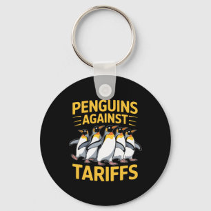 Sonnige Pinguine gegen den Tag der Zollbefreiung Schlüsselanhänger