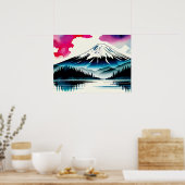 Sonnige Pisten: malerisches Panorama Poster (Küche)