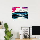 Sonnige Pisten: malerisches Panorama Poster (Heimbüro)