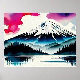 Sonnige Pisten: malerisches Panorama Poster