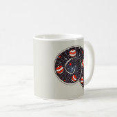 Sonnige Planeten-Galaxie Kaffeetasse (VorderseiteRechts)