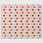 Sonnige Polka Punkte Geschenkpapier (Flach)
