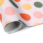 Sonnige Polka Punkte Geschenkpapier (Rolleneckpunkt)
