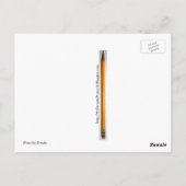 Sonnige Postkarte, spitzenloser Stift, Pfostenüber Postkarte (Rückseite)