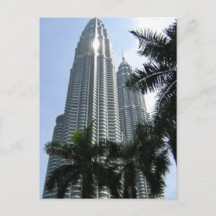 Sonnige Pracht der Petronas Twin Towers Postkarte