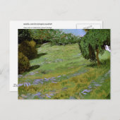 Sonnige Rasen im öffentlichen Park Van Gogh Postkarte (Vorne/Hinten)