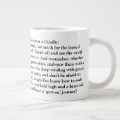 Sonnige Ratschläge von einer Giraffe Jumbo-Tasse (Rechts)