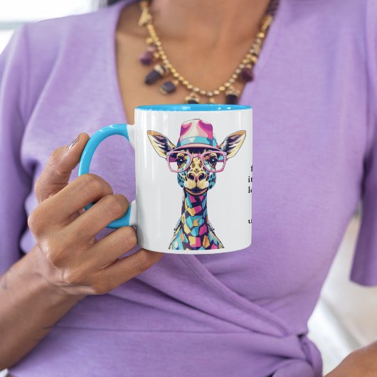 Sonnige Ratschläge von einer Giraffe Tasse