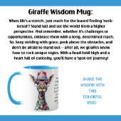 Sonnige Ratschläge von einer Giraffe Tasse