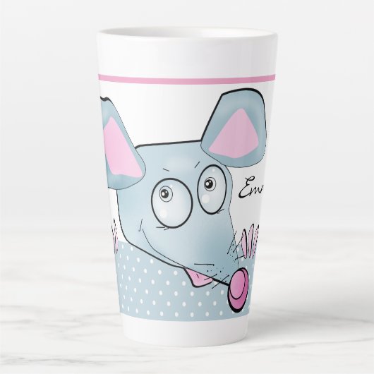 Sonnige Ratte, Ratte, Weihnachten Milchtasse (Vorderseite)