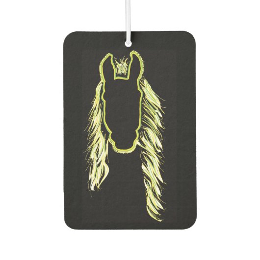 Sonnige Reflektionen eines Pferdes Autolufterfrischer (Vorderseite)