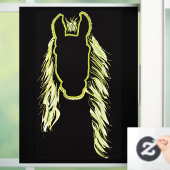 Sonnige Reflektionen eines Pferdes Fensteraufkleber (Zuhause)