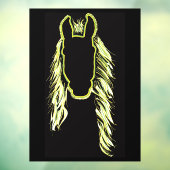 Sonnige Reflektionen eines Pferdes Fensteraufkleber (Blatt 3)