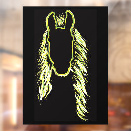 Sonnige Reflektionen eines Pferdes Fensteraufkleber