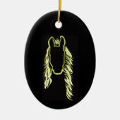 Sonnige Reflektionen eines Pferdes Keramik Ornament (Vorne)