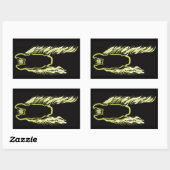 Sonnige Reflektionen eines Pferdes Rechteckiger Aufkleber (Blatt)