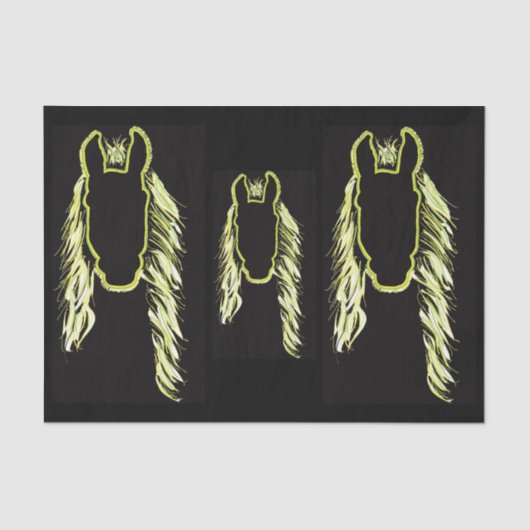 Sonnige Reflektionen eines Pferdes Seidenpapier (Vorderseite)