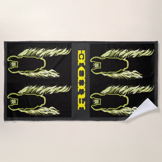 Sonnige Reflektionen eines Pferdes Strandtuch (Vorderseite)