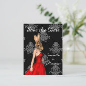 Sonnige romantische Tierkollektion Save the Date Ankündigungspostkarte (Stehend Vorderseite)