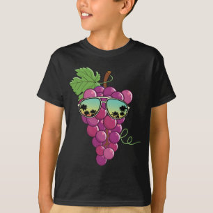 Sonnige rote Trauben mit Sonnenbrille Ausstattung T-Shirt