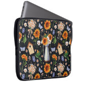 Sonnige Rustikale Wasserfarbe Muster Sonnenblumen Laptopschutzhülle (Vorne Rechts)
