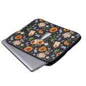 Sonnige Rustikale Wasserfarbe Muster Sonnenblumen Laptopschutzhülle (Vorne Knopf)