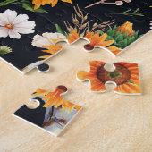 Sonnige Rustikale Wasserfarbe Muster Sonnenblumen Puzzle (Seite)