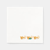 Sonnige Schlafkatze Art III Serviette (Vorderseite)