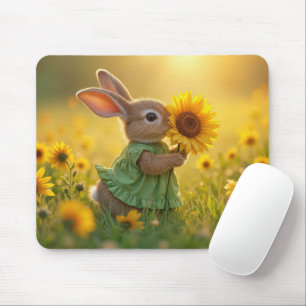 Sonnige Schläge einer gelben Sonnenblume Mousepad